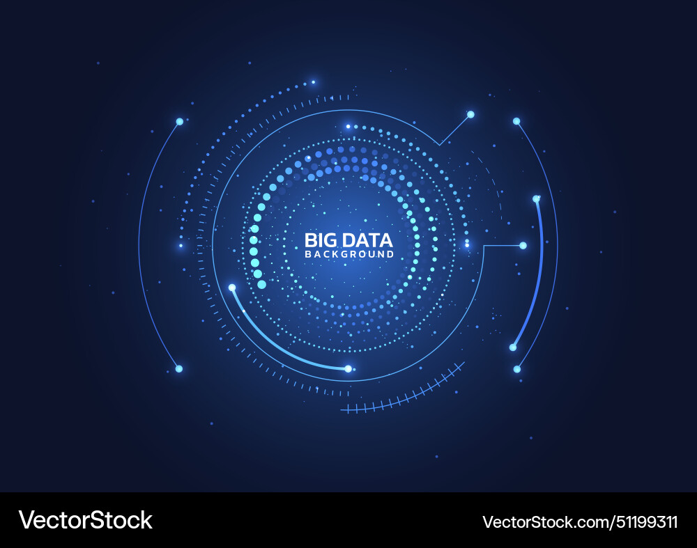 Big data visualization abstract technology Big data visualization abstract technology vector image