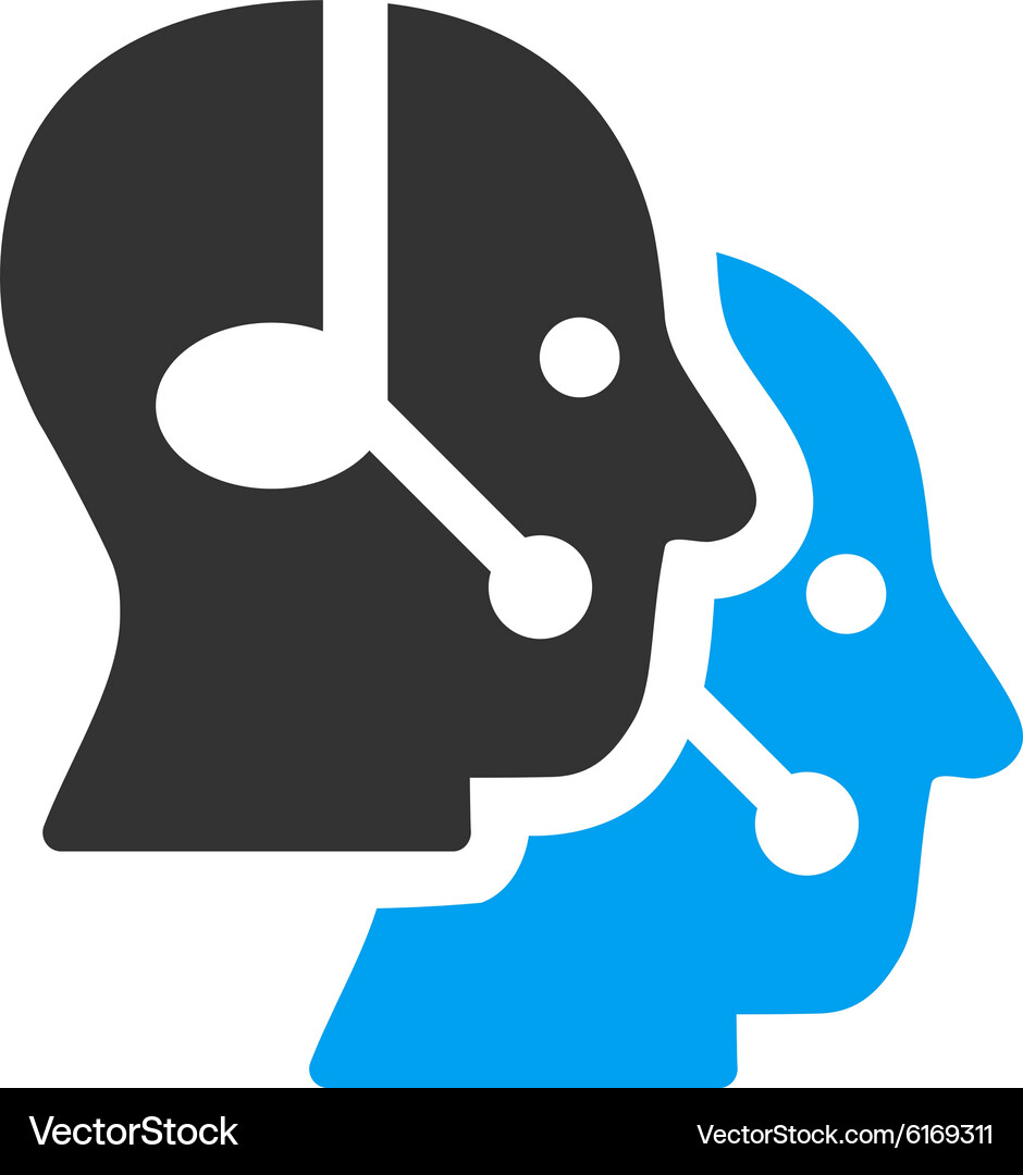 Call center operators icon Vector Image