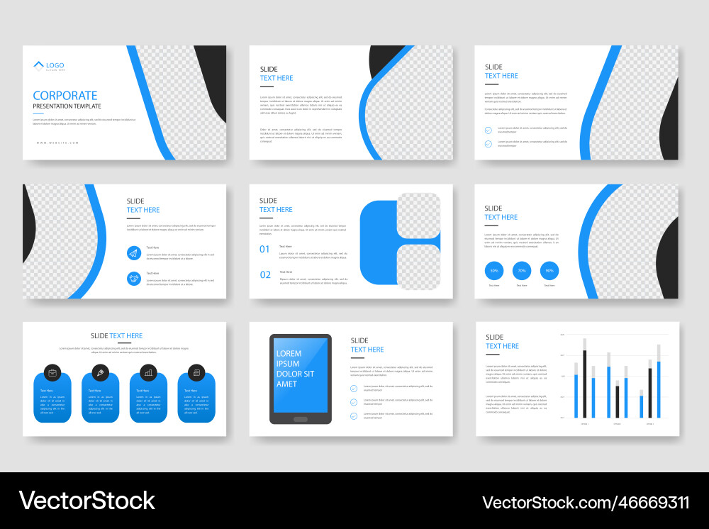 Creative business plan powerpoint presentation – Royalty-Free Vector ...