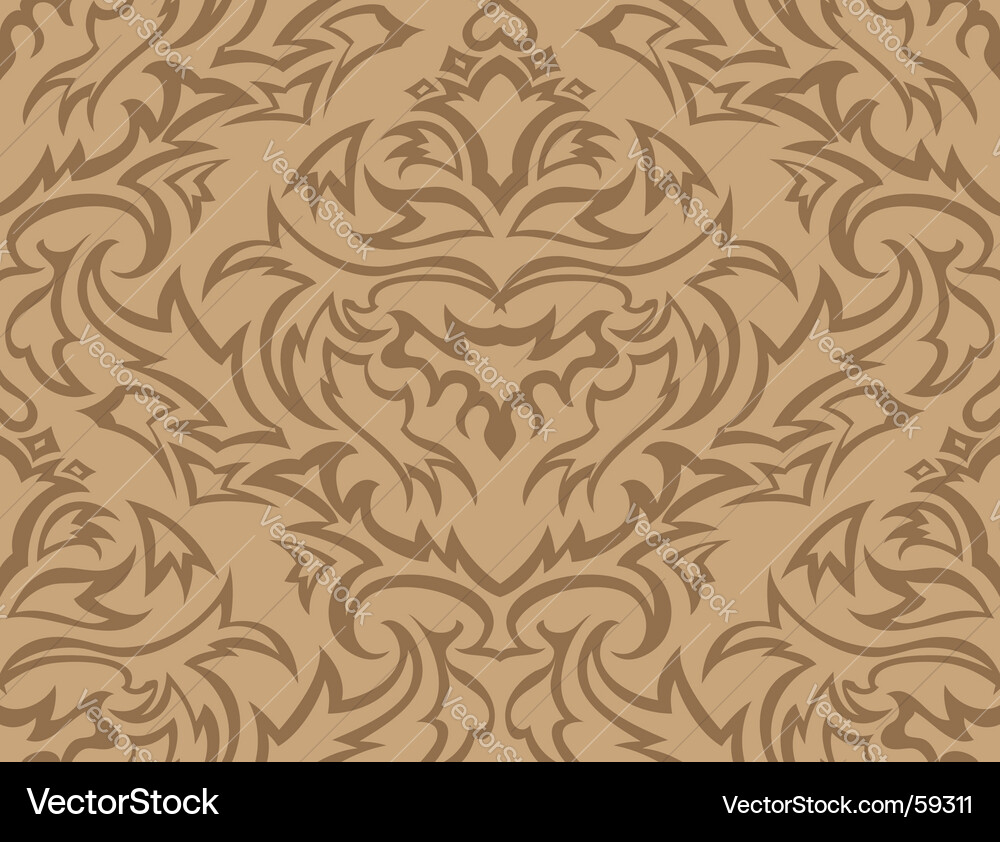 Damask pattern vector image