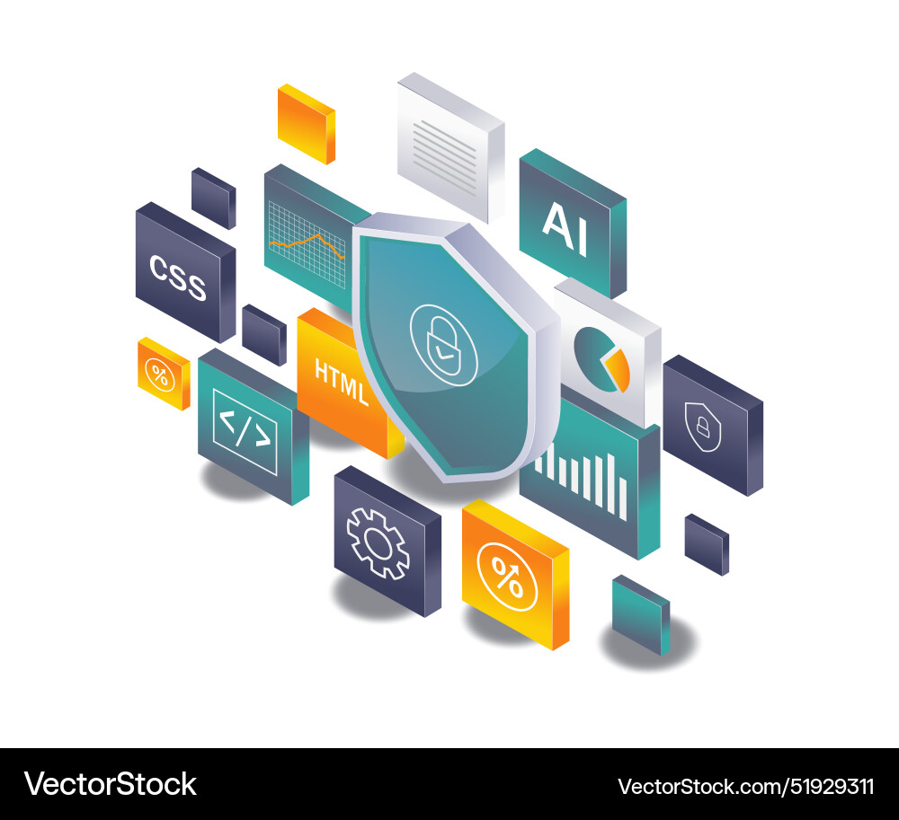 Data security in technology applications Data security in technology applications vector image