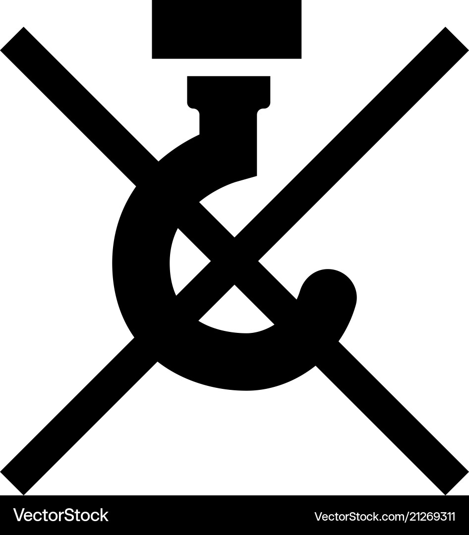 Do not use hooks - packaging flat icon Do not use hooks - packaging flat icon vector image