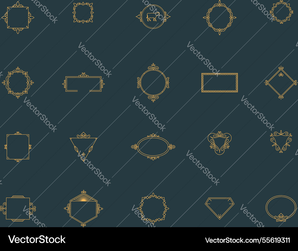 Frame labels set vintage image Royalty Free Vector Image