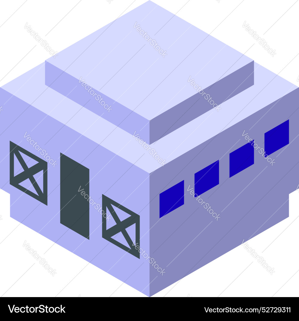 Modern building representing blockchain technology Modern building representing blockchain technology vector image