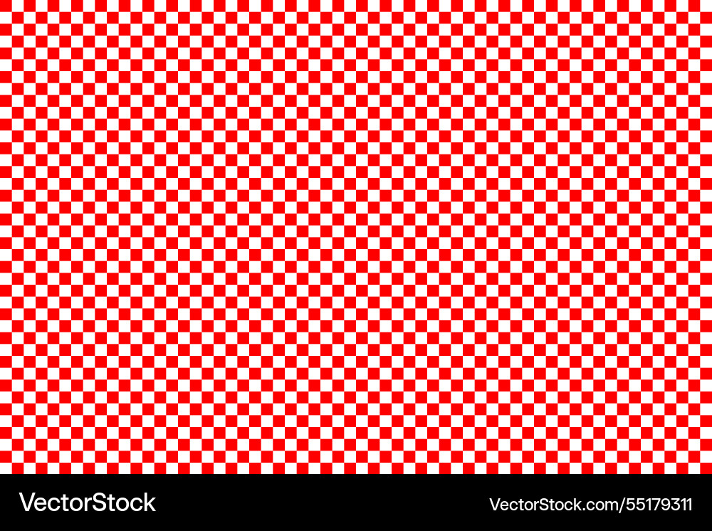 Red and White Checkerboard Pattern vector image