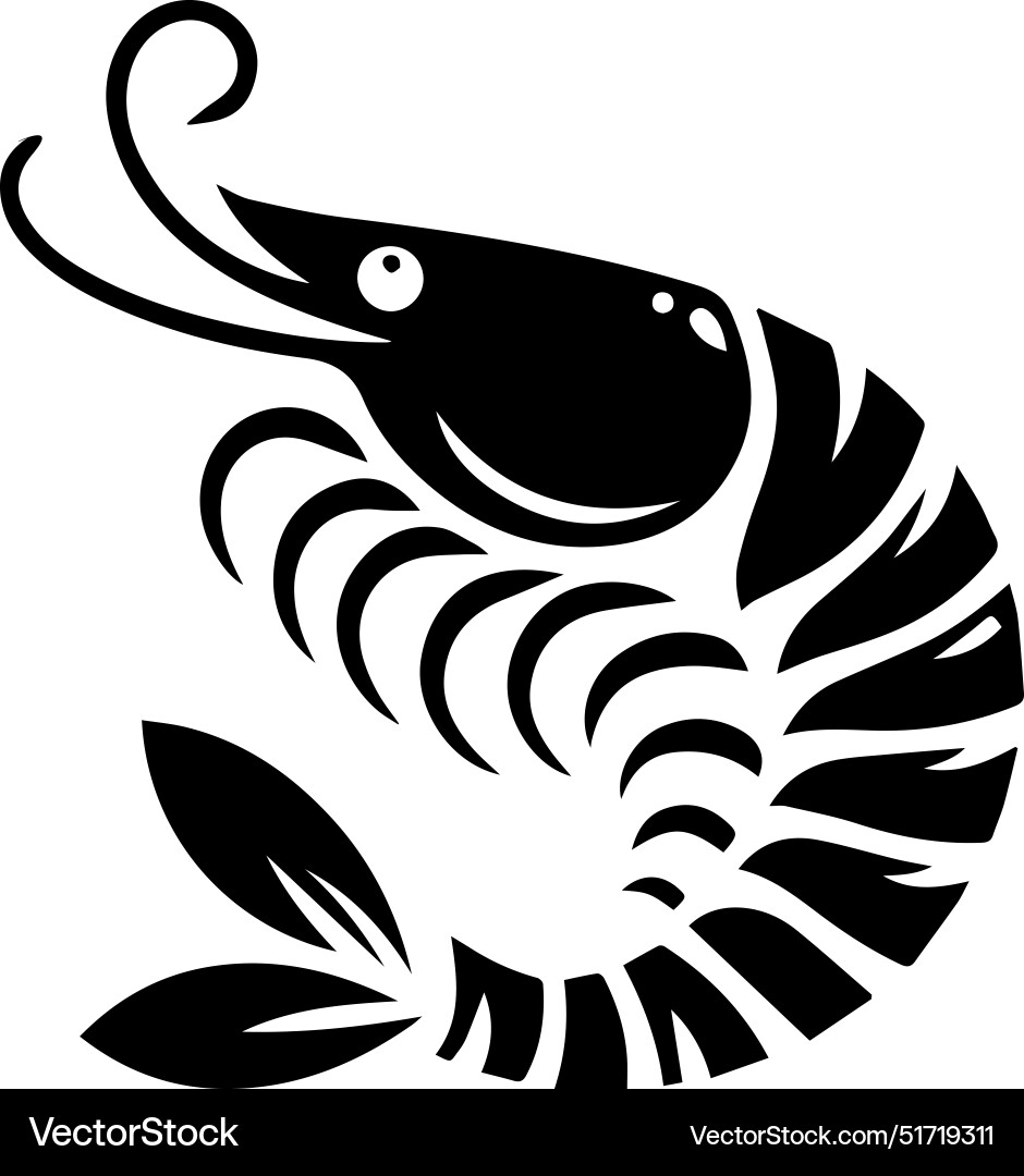 Shrimp fish Royalty Free Vector Image - VectorStock