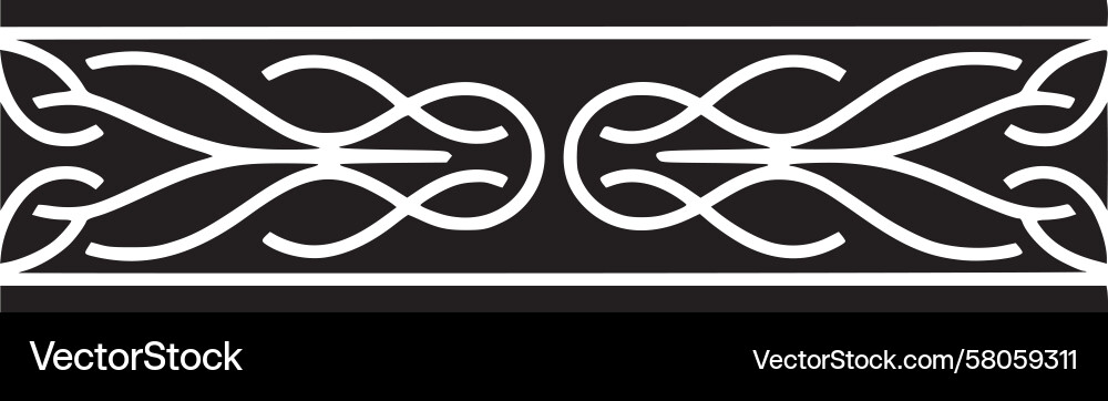 Swirl Border Pattern Vector Image
