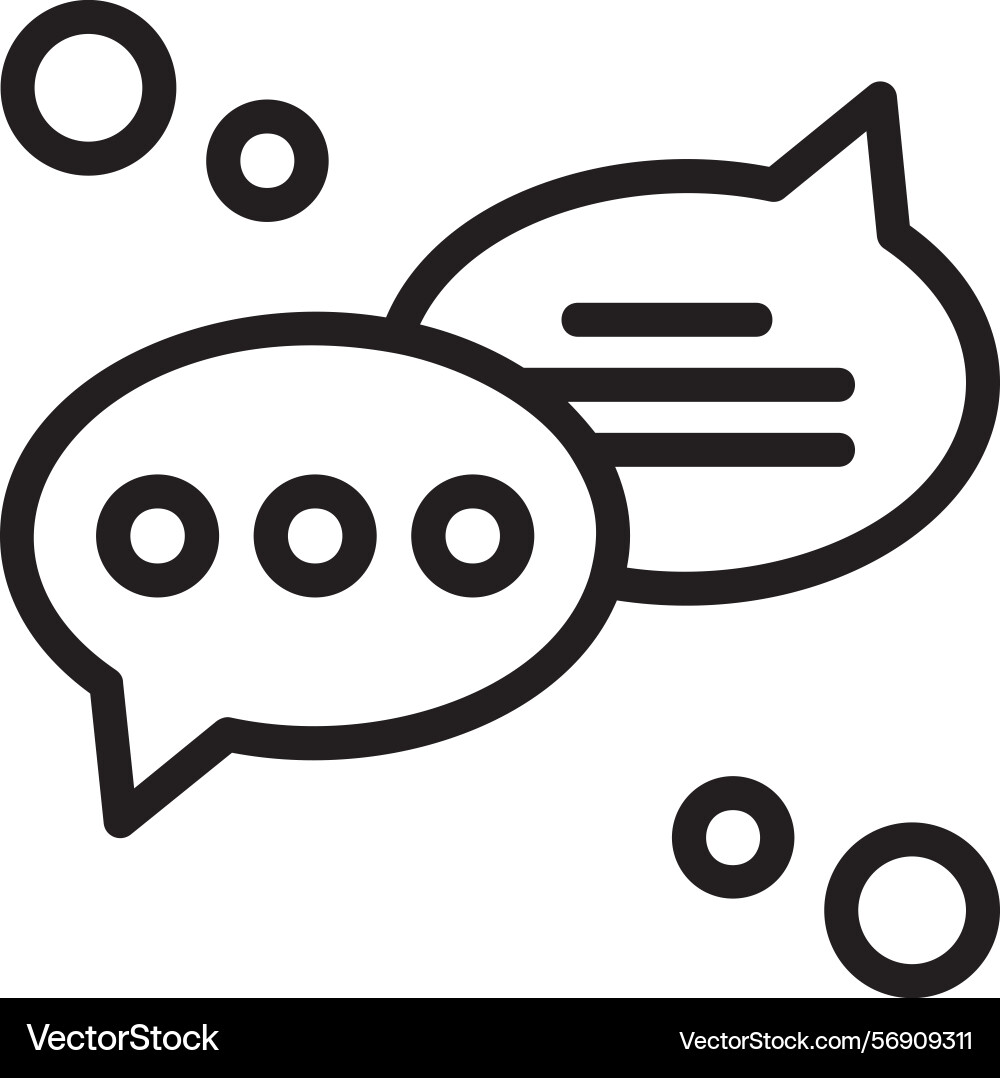 Typing indicator linear style icon design vector image