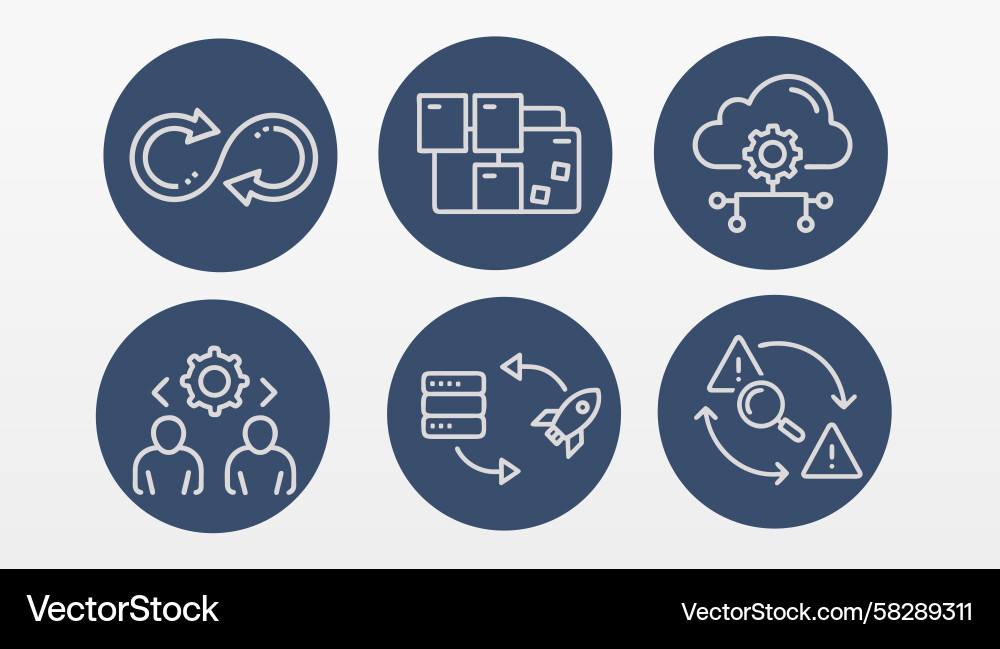 Workflow Automation Icons Vector Image