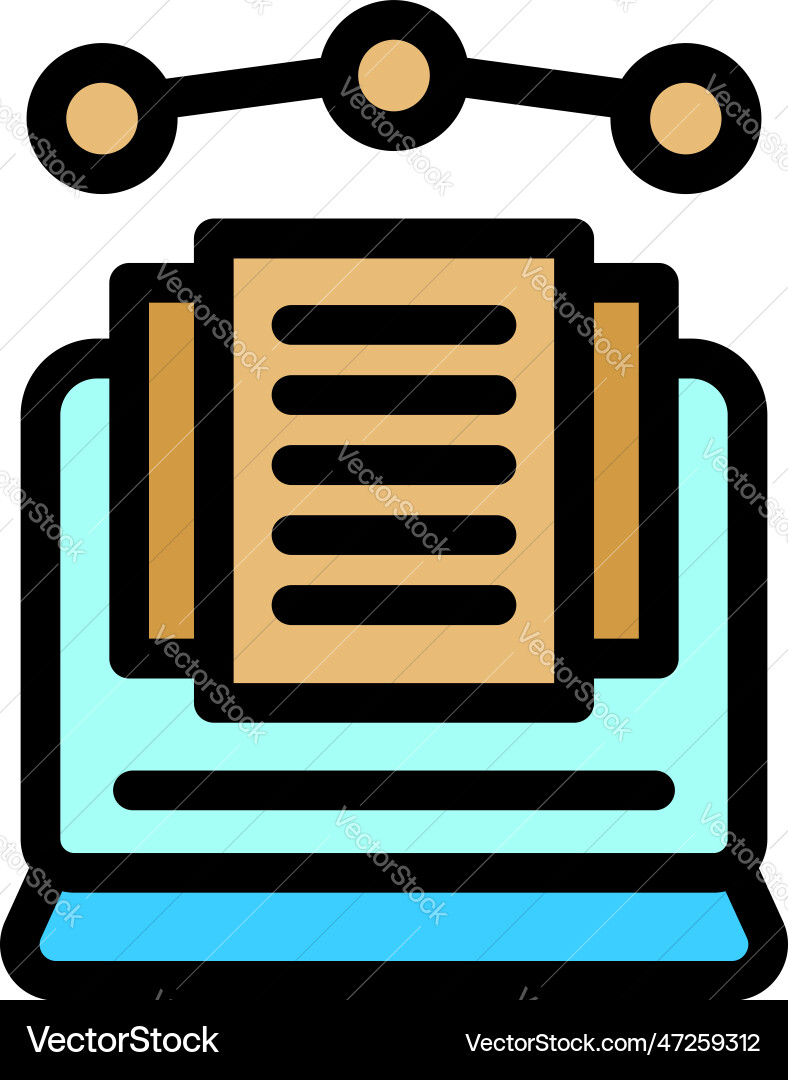 Computer file filter icon flat vector image