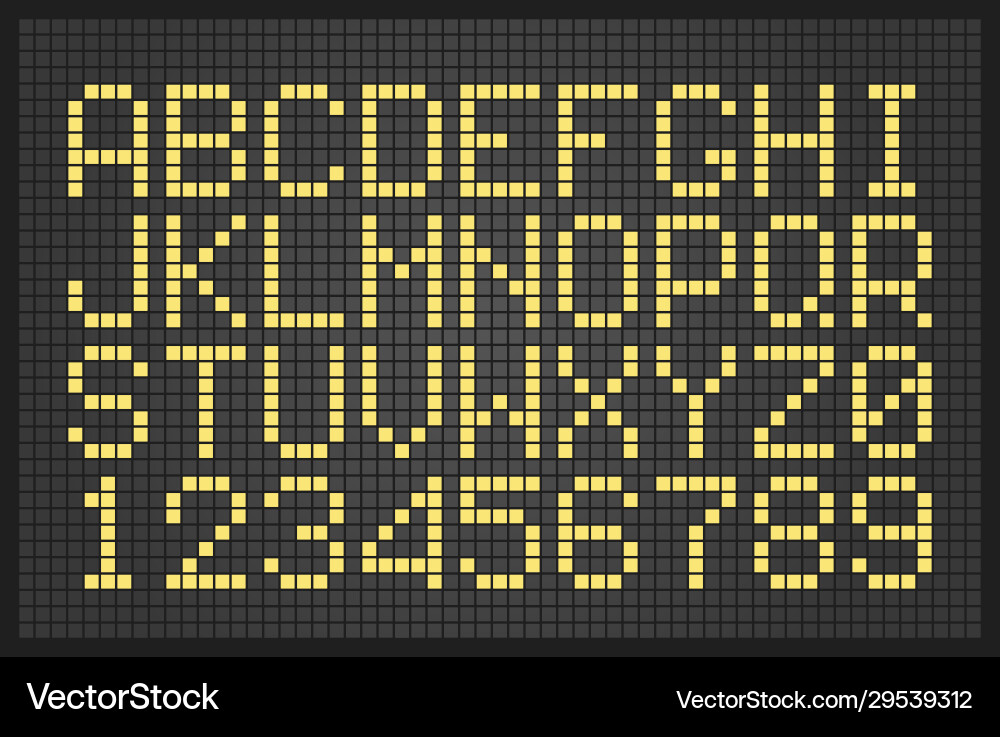 Cyber Clock Font - Digital Numbers vector image