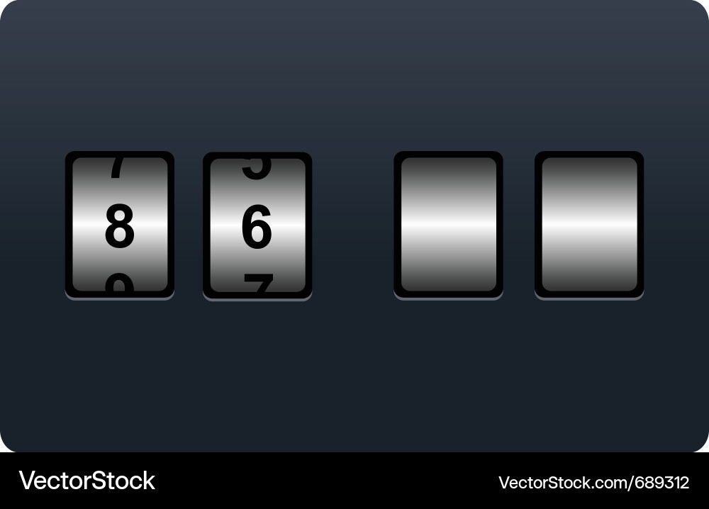 Digital Timer Display vector image