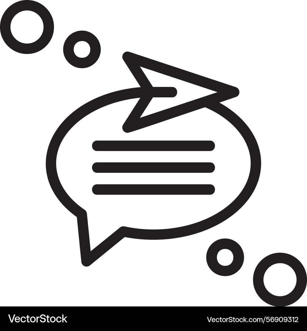 Send message linear style icon design Vector Image