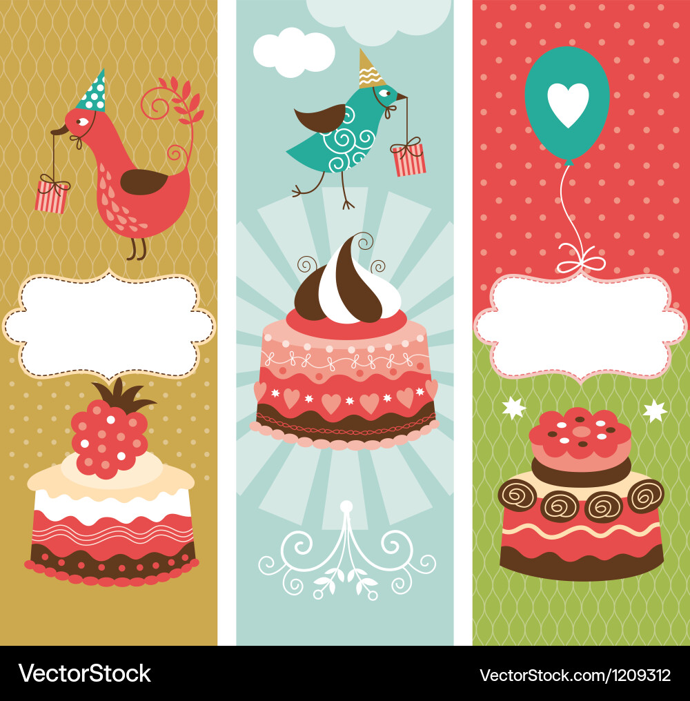 Set of holiday vertical banners Vector Image