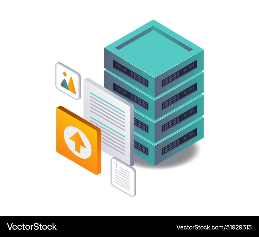 Data storage server for computer networks Data storage server for computer networks vector image