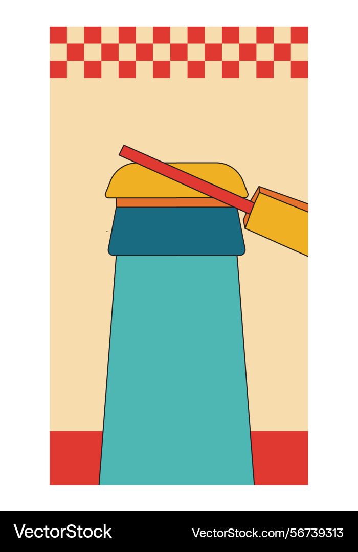 Design template open bottle retro Vector Image