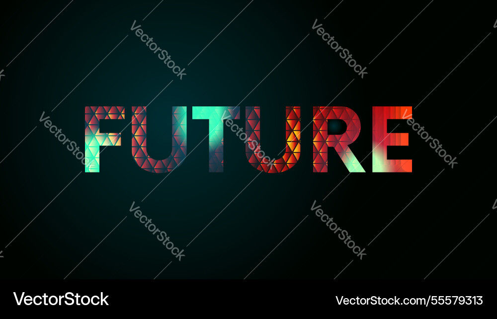 Future text presentation splash slide with bold Vector Image