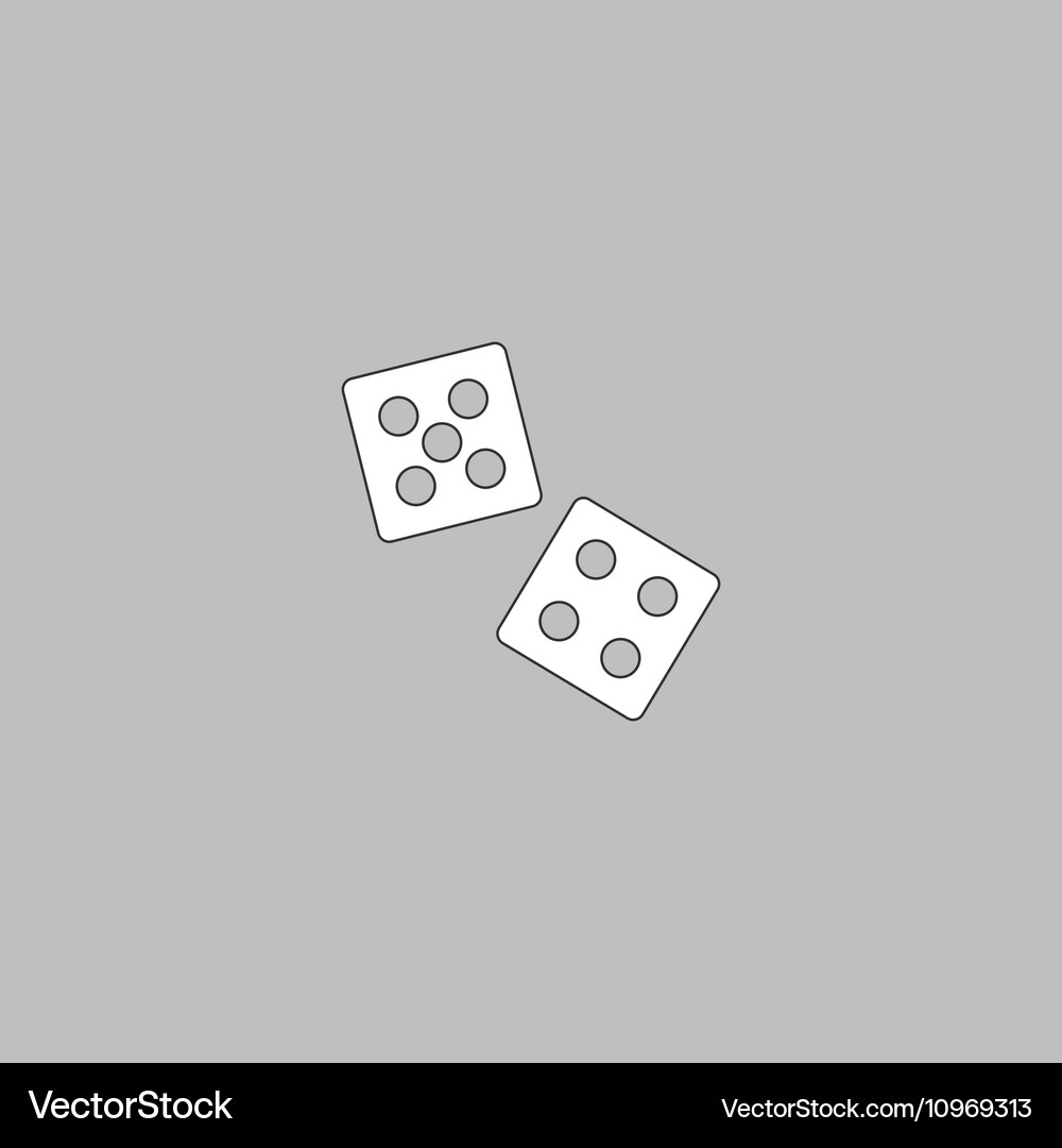 Game dice computer symbol Vector Image