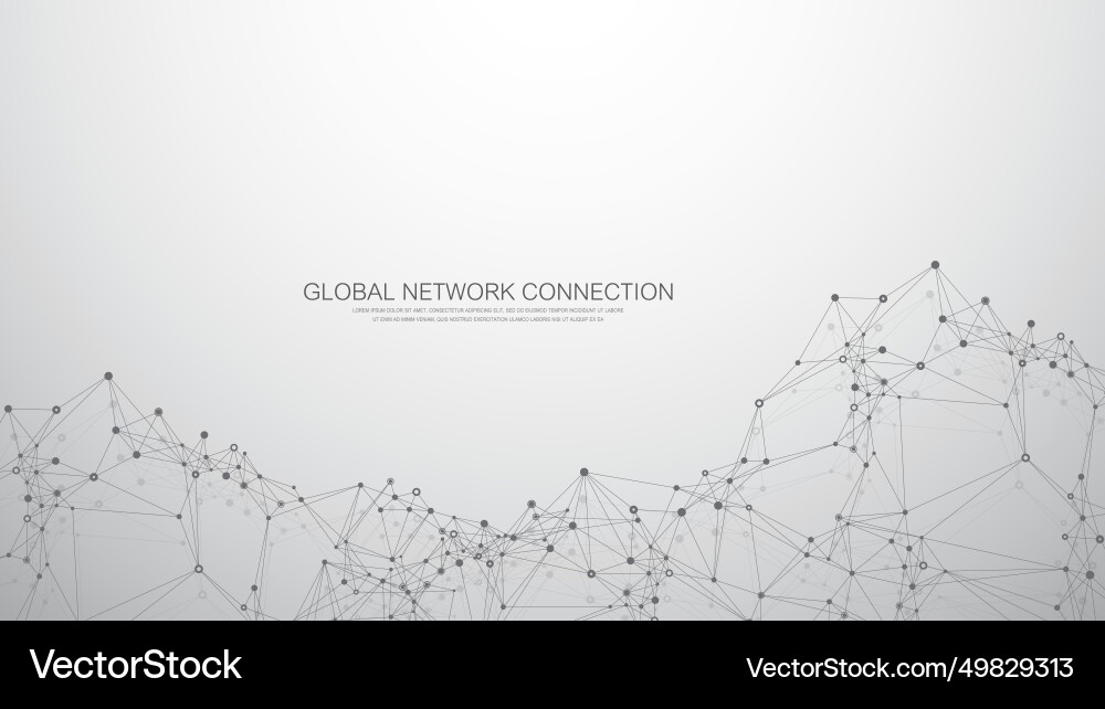 Global network connection banner design template Global network connection banner design template vector image