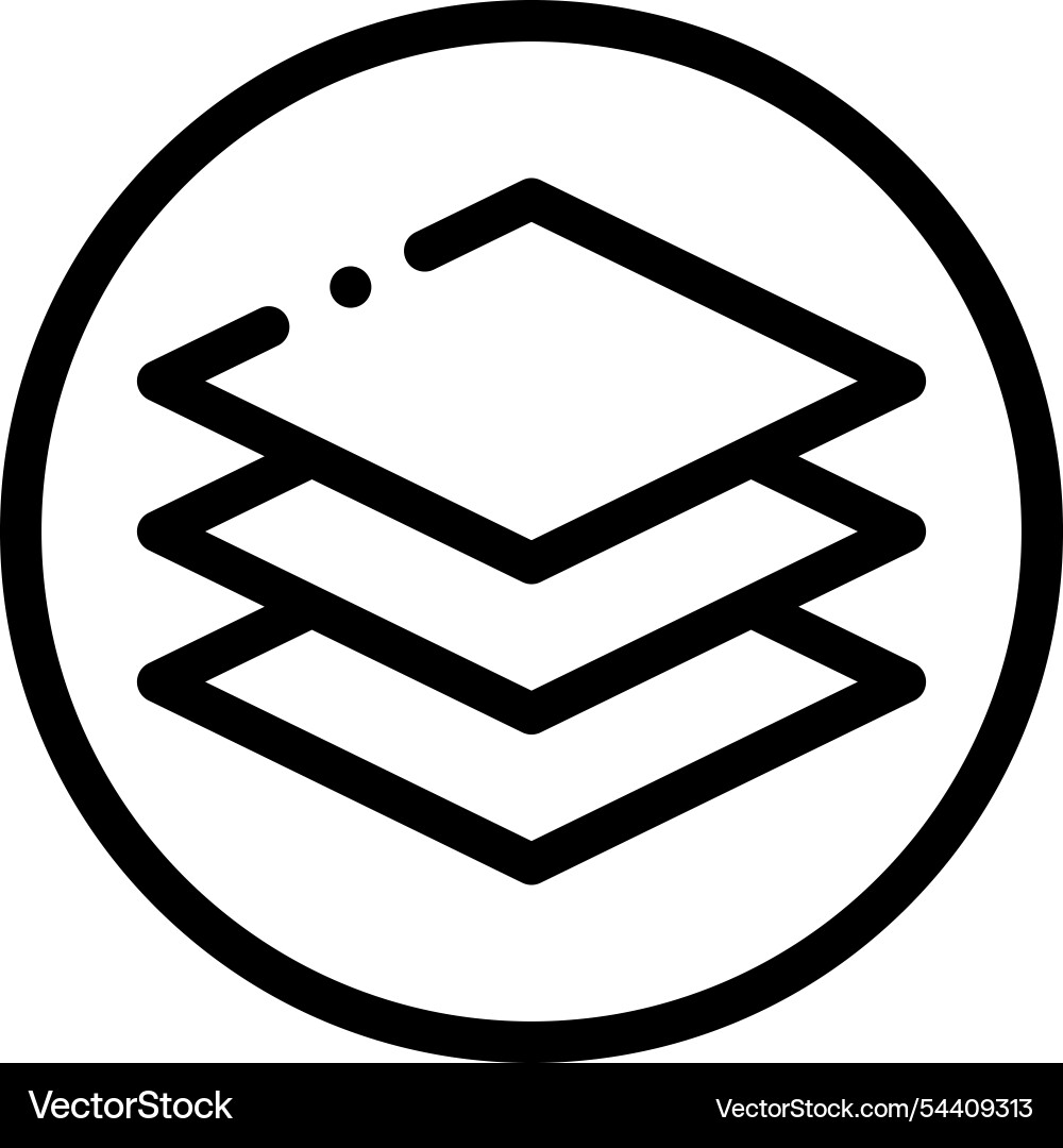 Layer icon thin linear style design isolated Layer icon thin linear style design isolated vector image