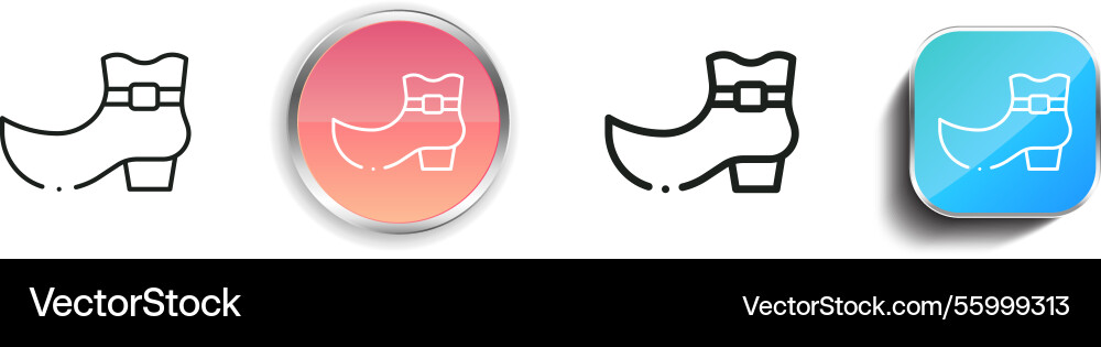 Leprechaun icon thin linear regular and button vector image