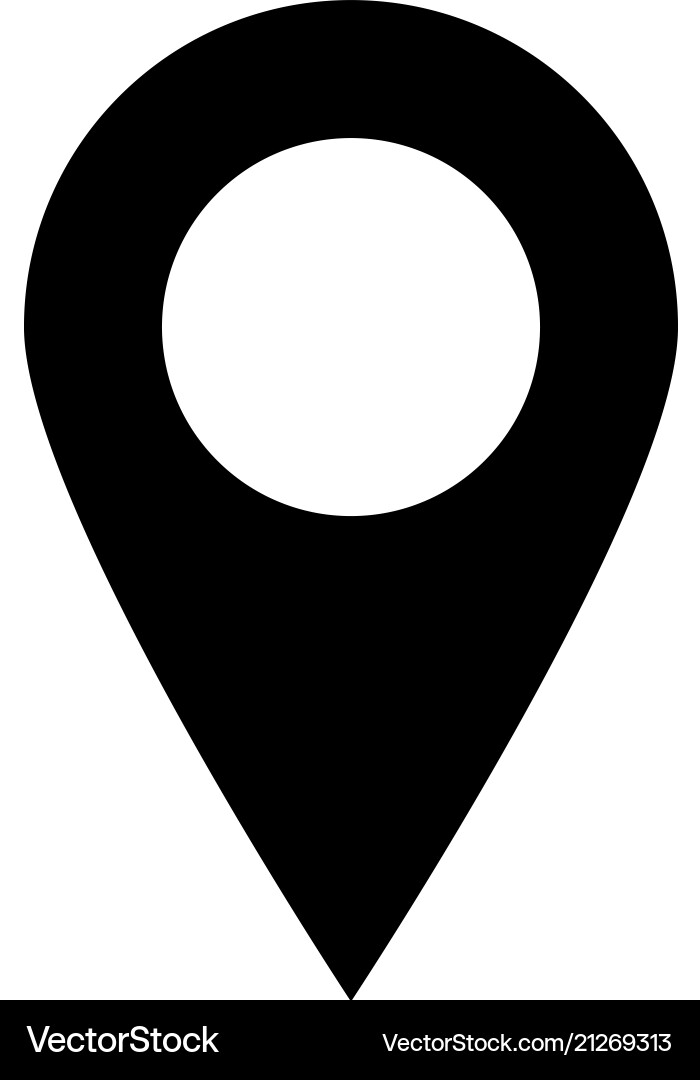 Map pin flat icon Royalty Free Vector Image - VectorStock