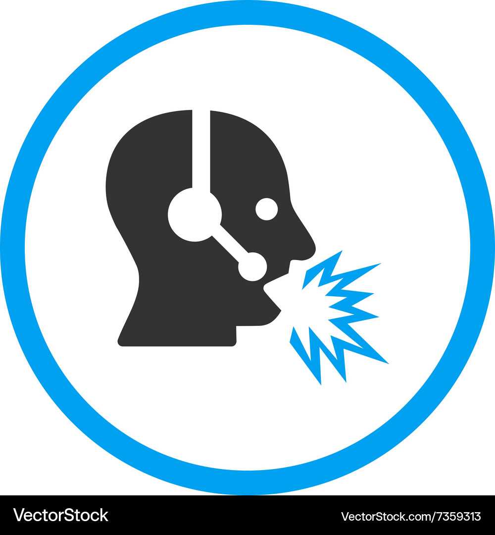 Operator message rounded icon Vector Image