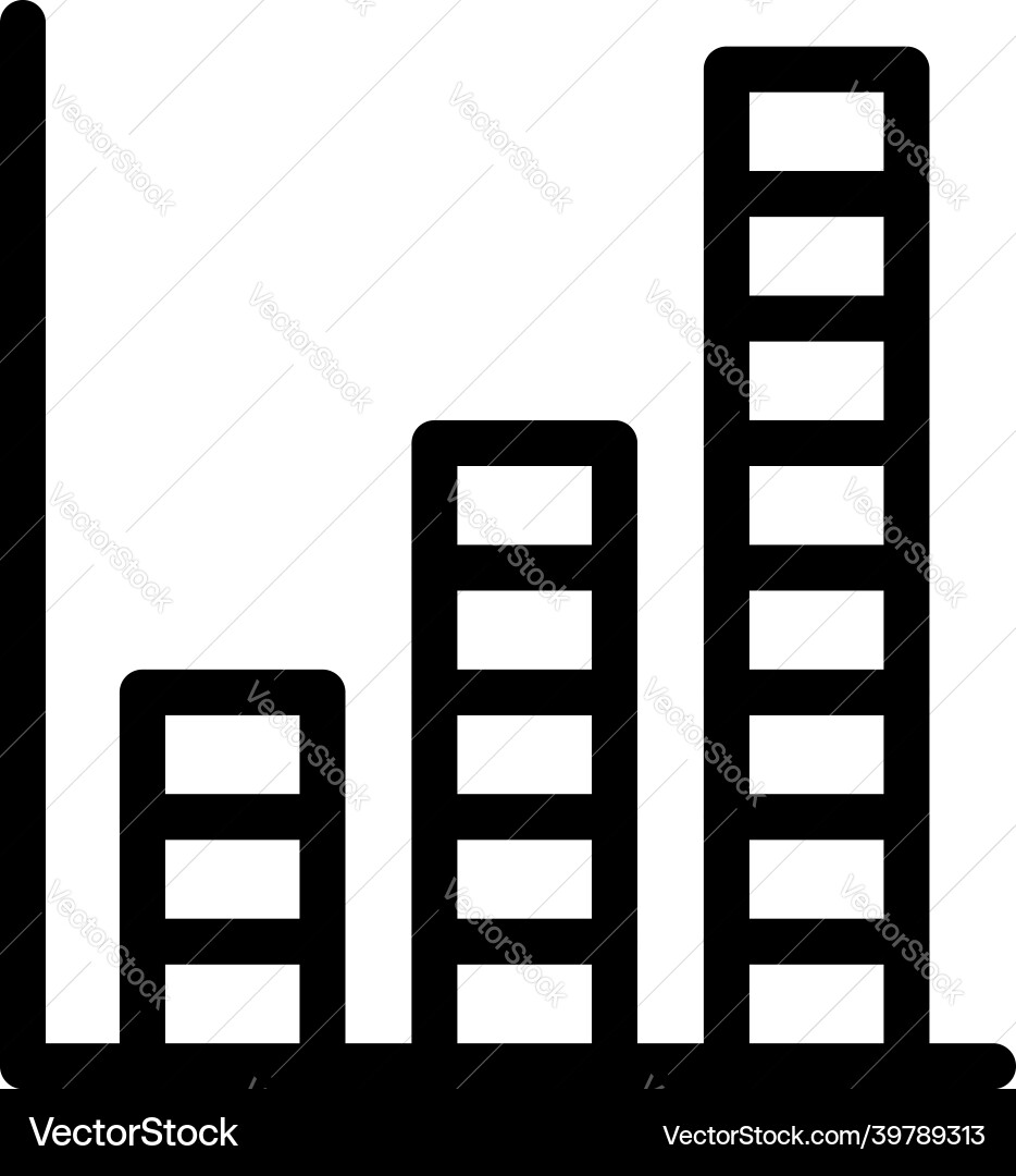 Satisfaction level graph icon outline Vector Image