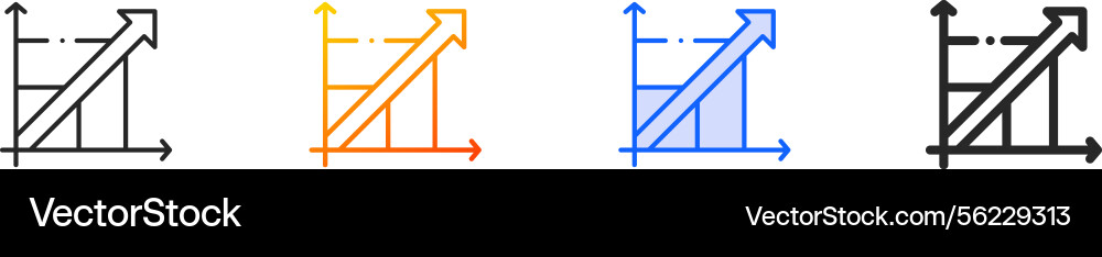Scalability iconthin linear gradient blue stroke Scalability iconthin linear gradient blue stroke vector image