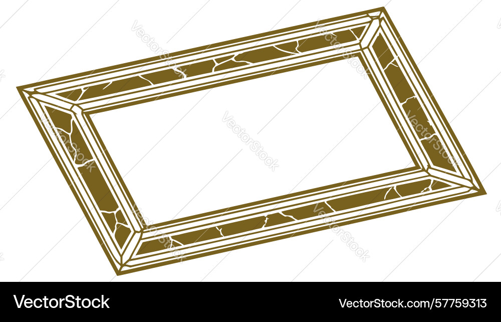 Versatile simple clean empty rectangle frame art vector image