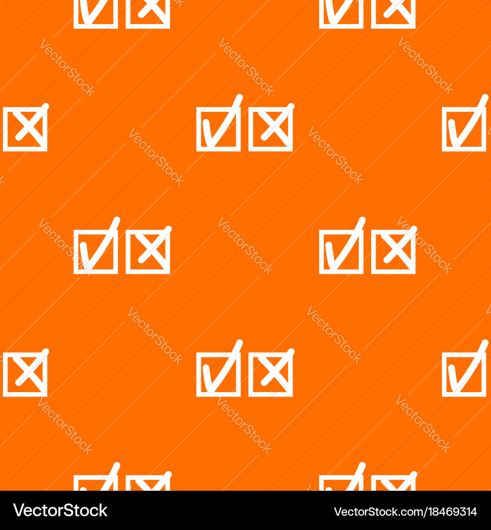 Checkmark to accept and refusal pattern seamless Vector Image