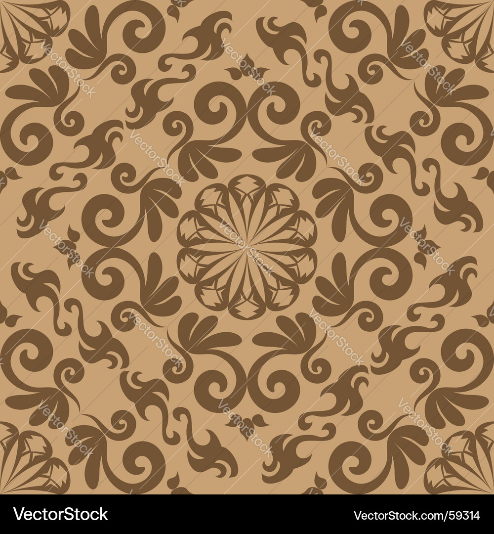 Damask pattern vector image