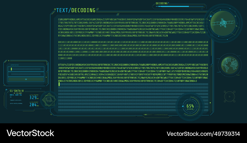 Design of a software interface for text decoding Design of a software interface for text decoding vector image
