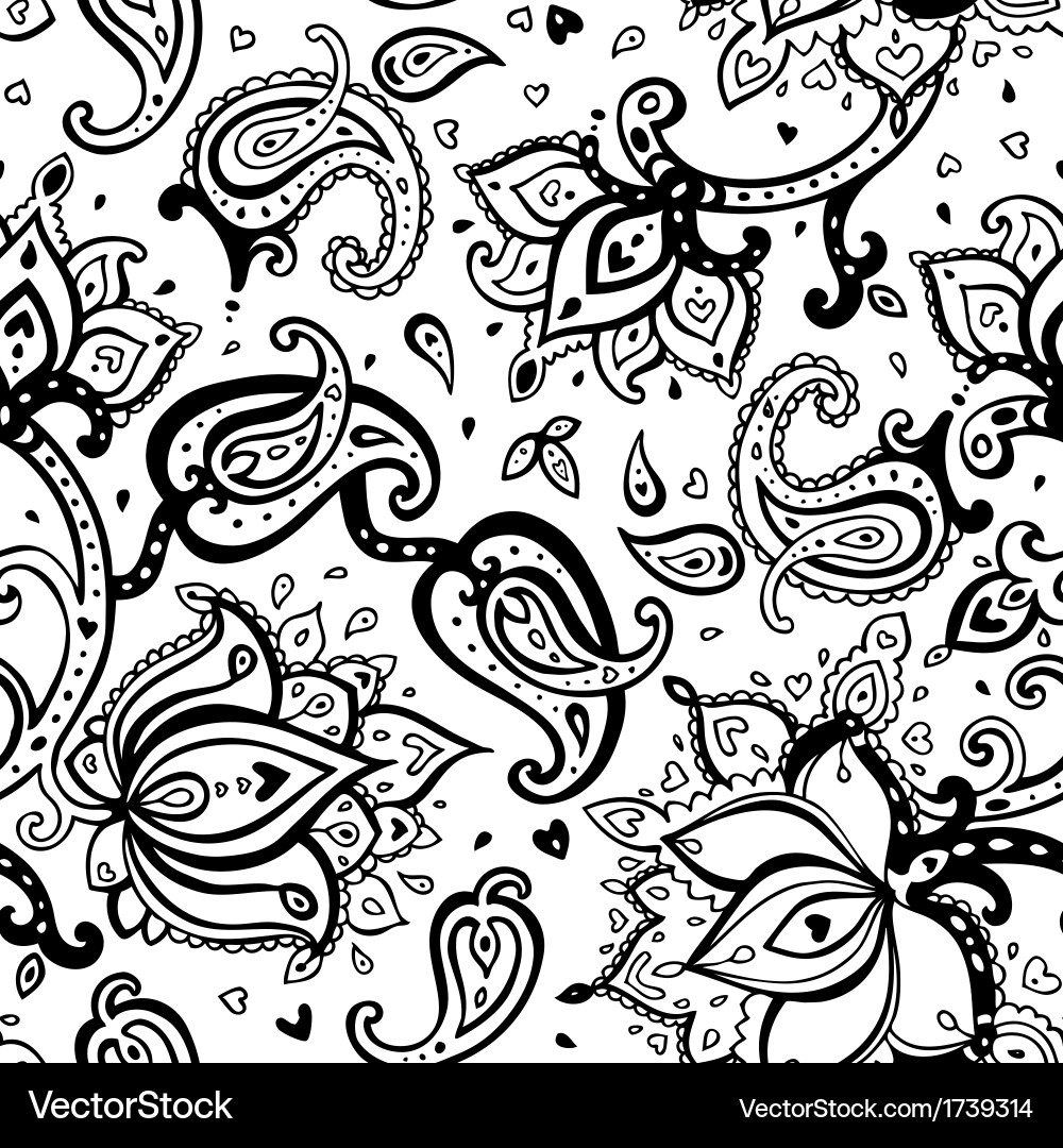 Intricate Paisley Pattern vector image