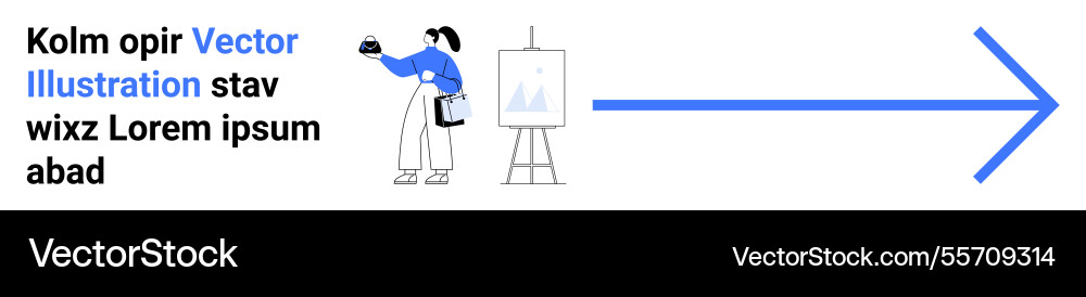 Person presenting data on a chart with large vector image