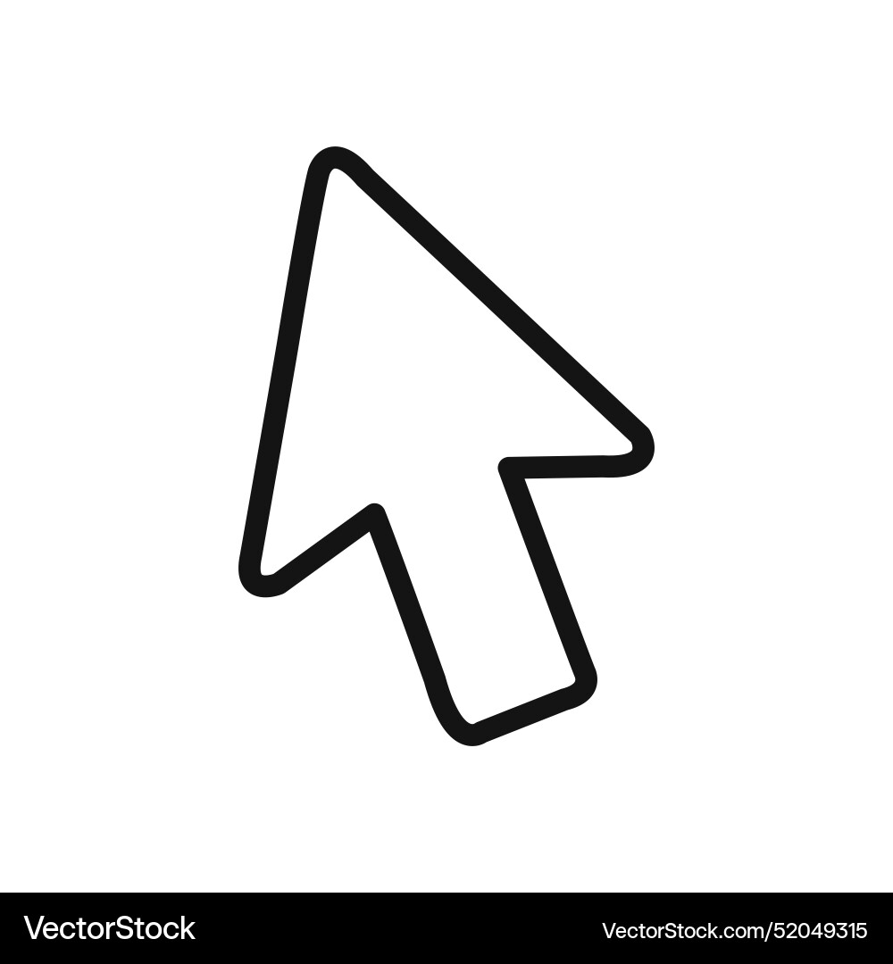 Cursor icon linear graphics sign Cursor icon linear graphics sign vector image