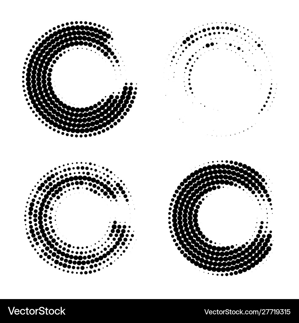 Halftone Circle Pattern vector image