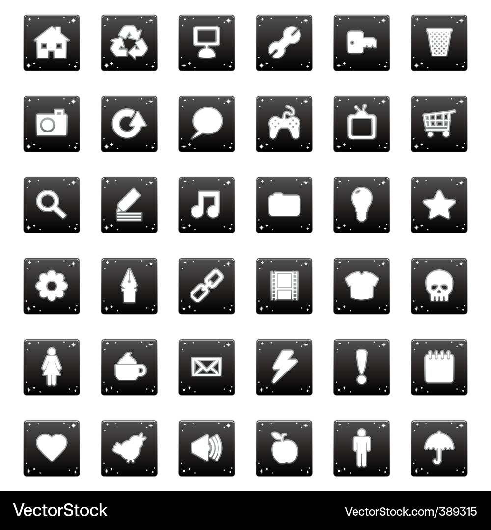 Set of Isolated Application Icons vector image