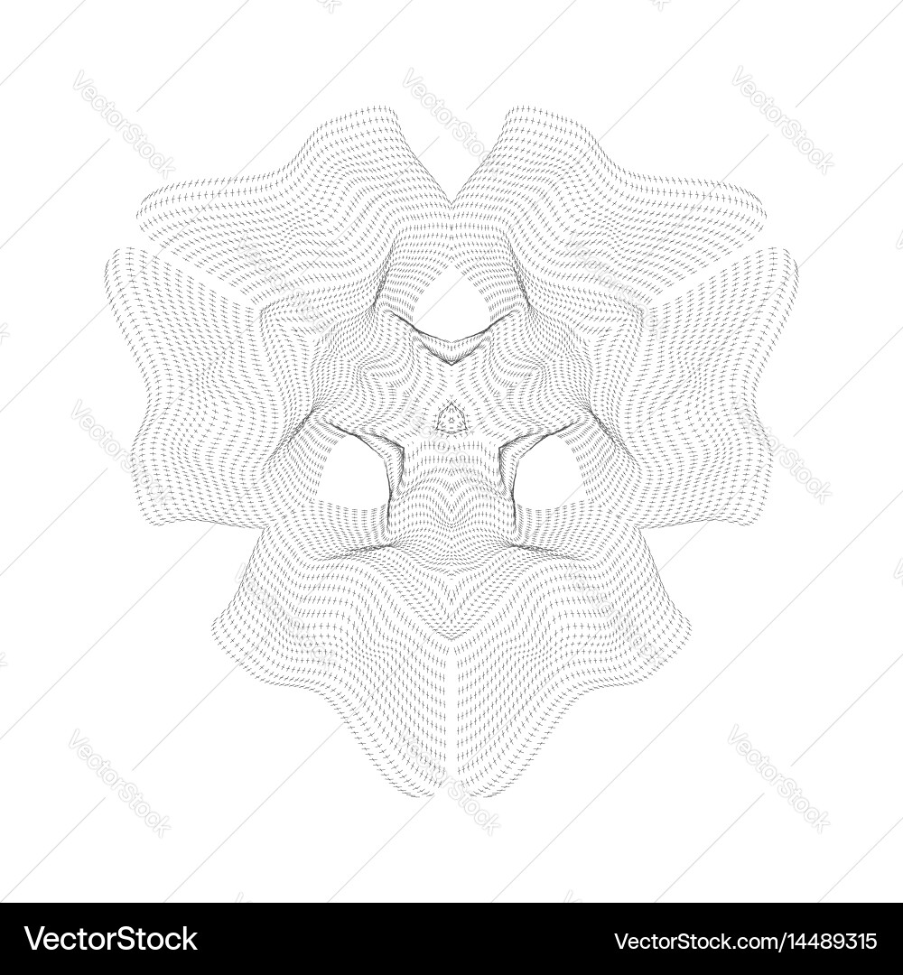 Warped parametric surface shape Royalty Free Vector Image