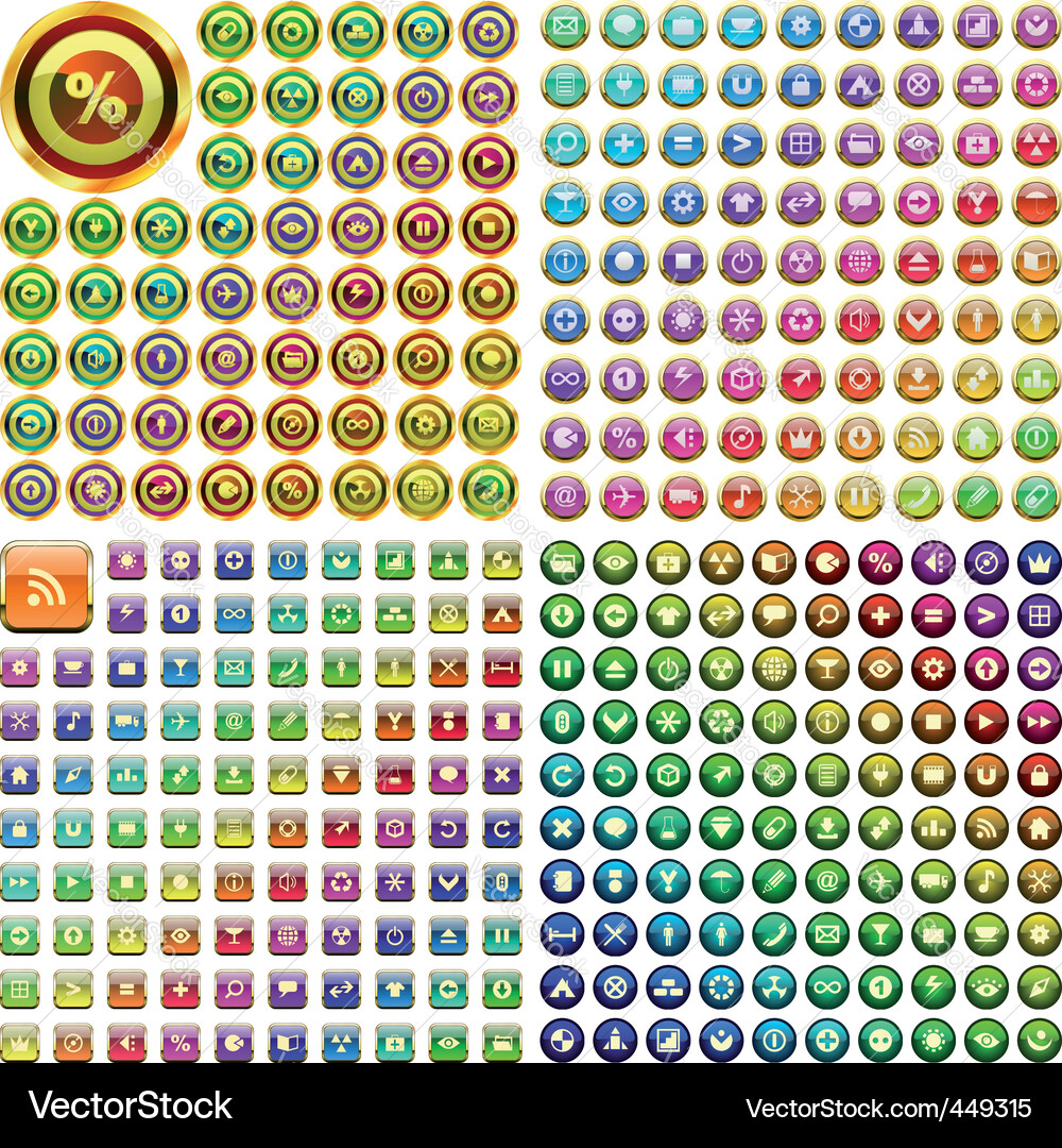 Web buttons Vector Image