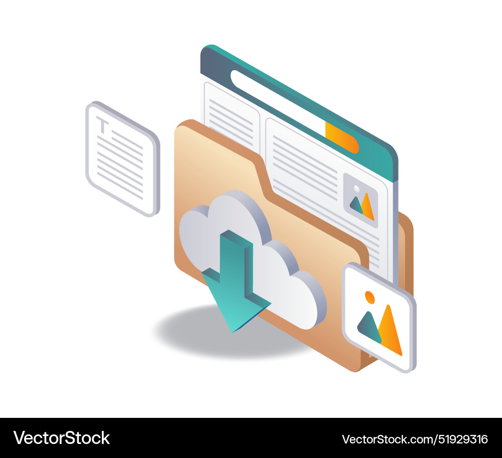 Data storage on computer technology servers Data storage on computer technology servers vector image