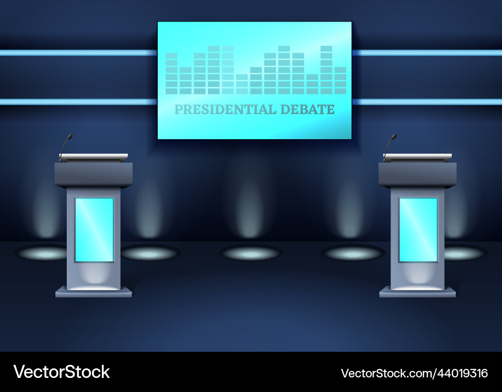 Elections voting debates composition vector image