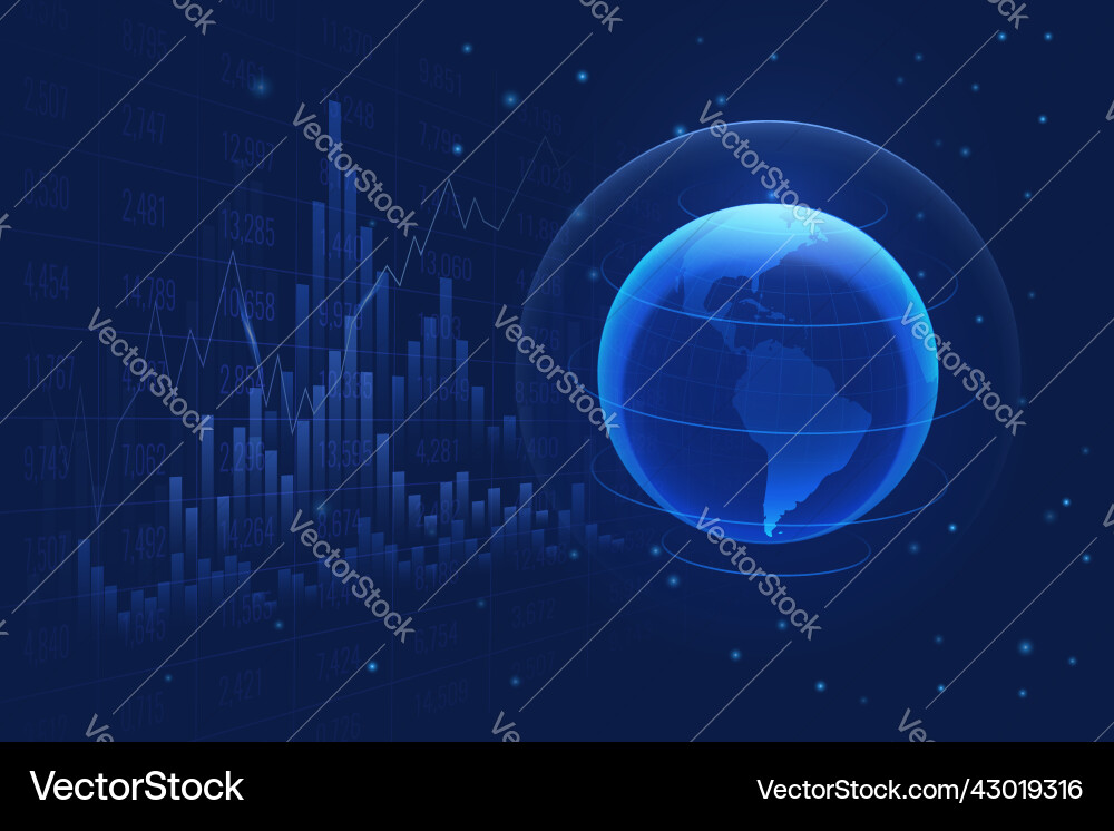 Hologramm der Planeten Erde mit Diagramm-Investitionen Hologramm der Planeten Erde mit Diagramm-Investitionen vektorbild