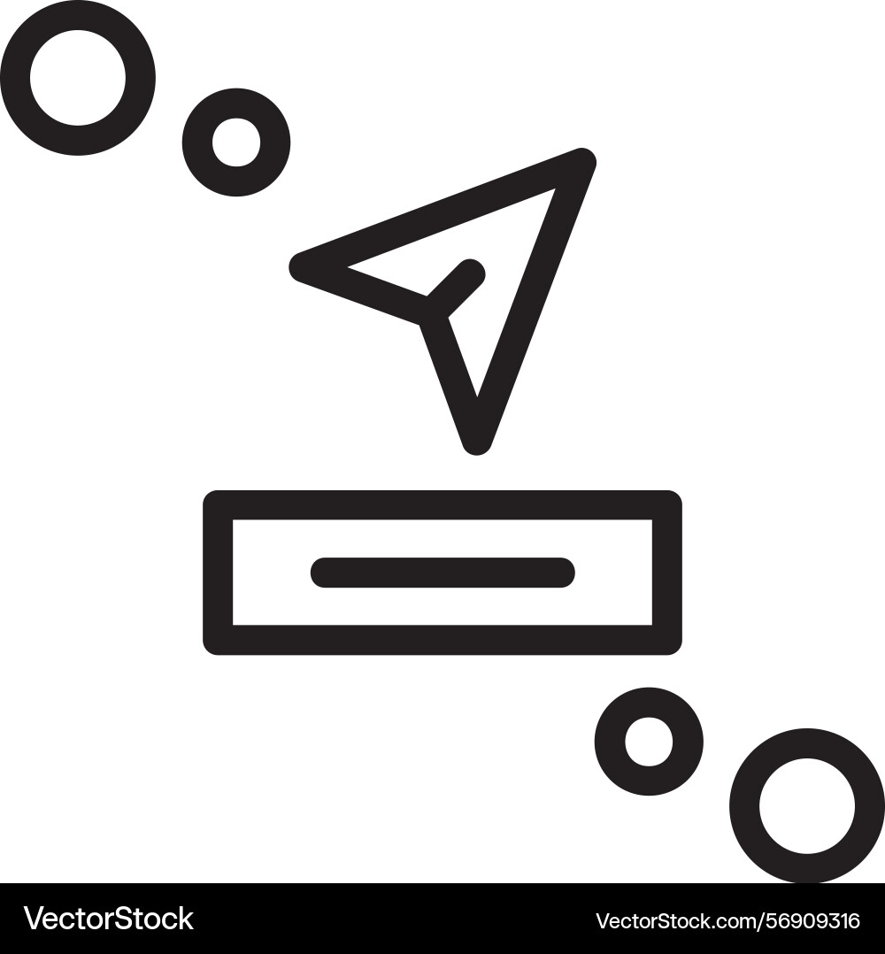 Send button linear style icon design Vector Image