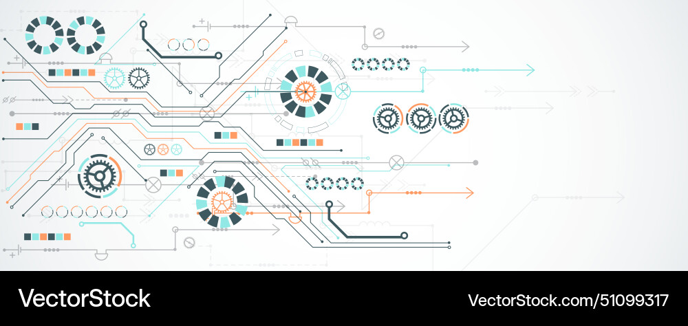 Abstract background on a technological theme Vector Image