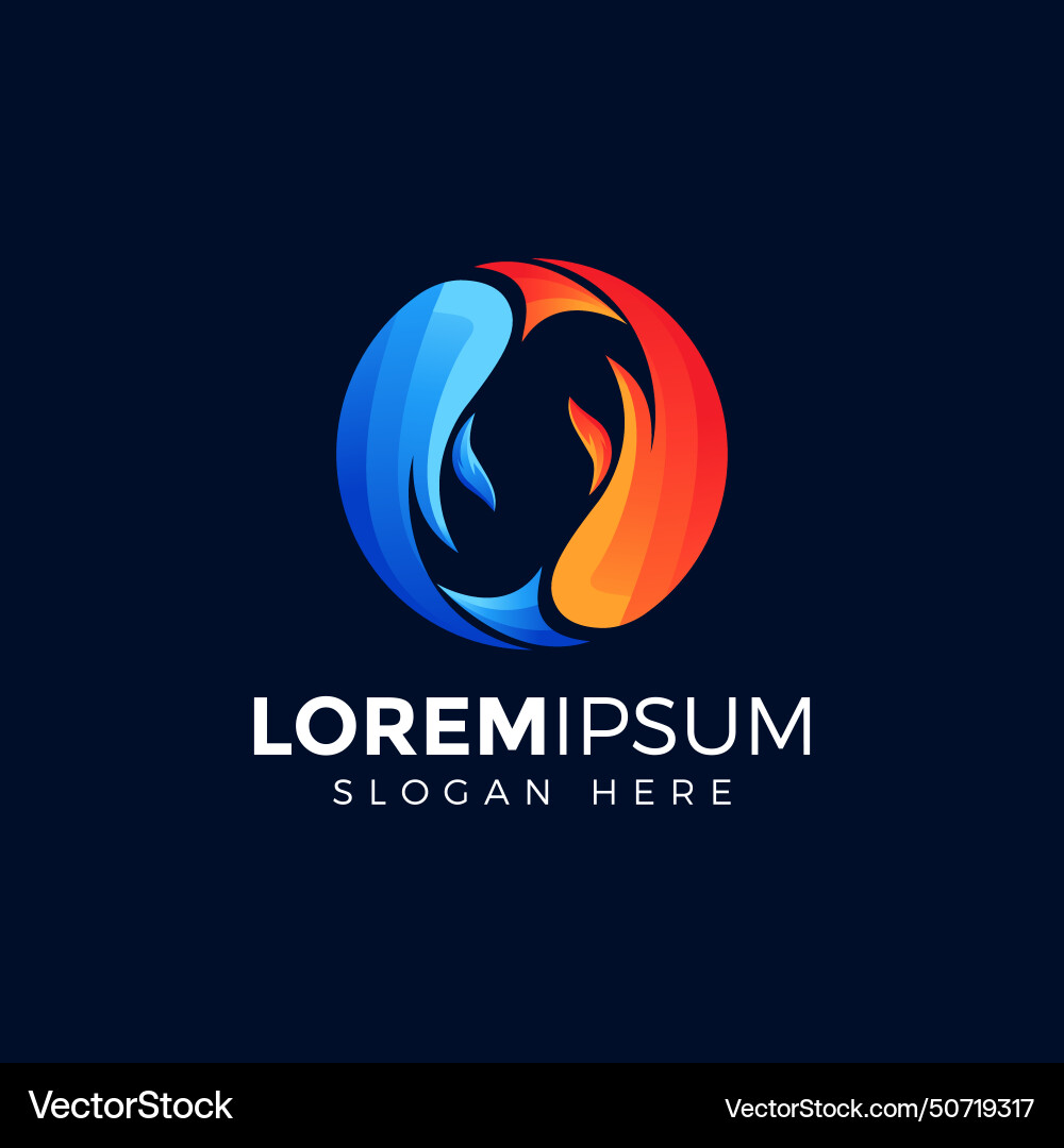Abstract fish logo design Royalty Free Vector Image