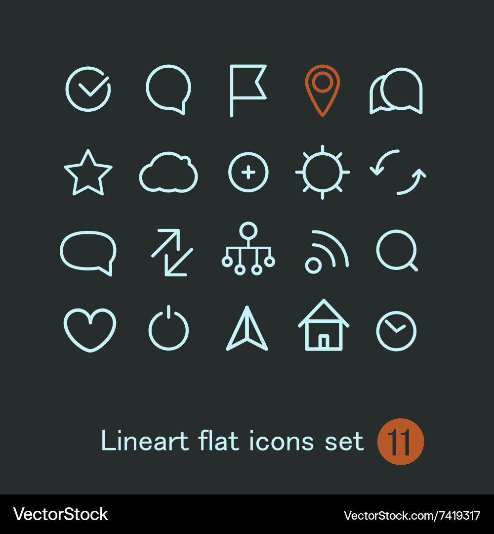 Different modern media web application icons vector image