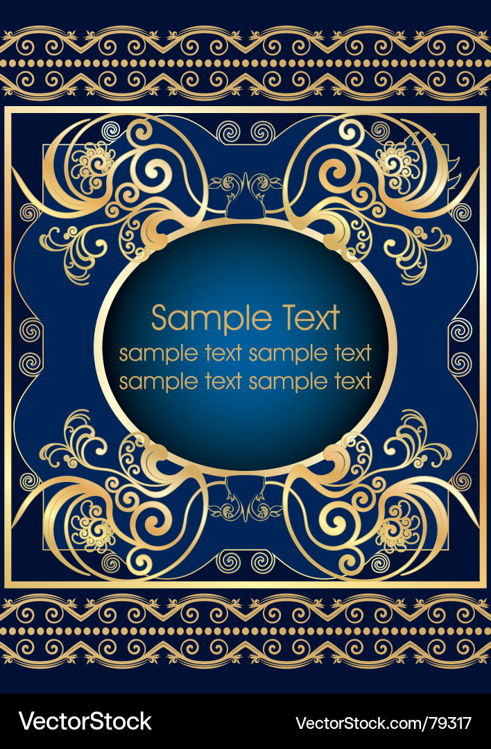 Elegant Floral Poster Vector Image