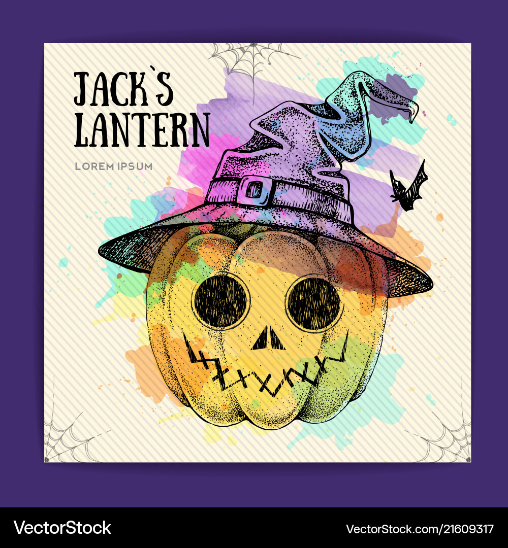 Halloween Hand Zeichnung Kürbisjacke Laterne Halloween Hand Zeichnung Kürbisjacke Laterne vektorbild