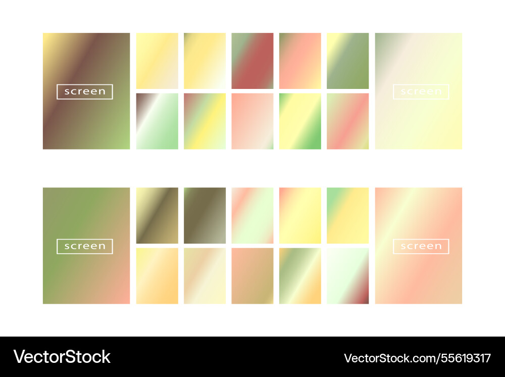 Mobile screen lock display collection of colorful Mobile screen lock display collection of colorful vector image